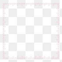 Pink curl frame design element