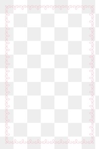 Pink curl frame design element