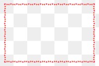 Red heart frame design element