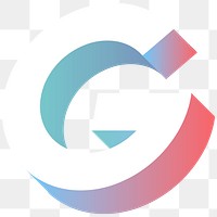 Alphabet letter G isometric typography png