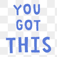 Blue you got this doodle typography design element