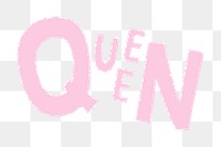 Queen doodle typography design element