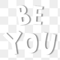 White be you doodle typography design element