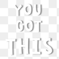 White you got this doodle typography design element