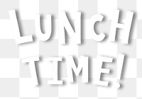 White lunch time! doodle typography design element