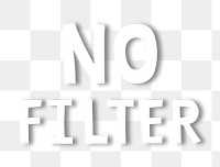 No filter doodle typography design element