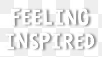 White feeling inspired doodle typography design element