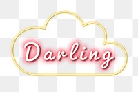 Darling png pink neon word