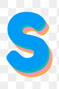 3D s alphabet font png