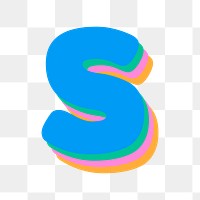 Letter s rounded typography png