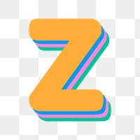 Letter z rounded typography png