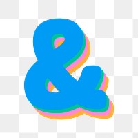Png ampersand 3d font typography