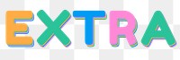 Extra letter pastel colored PNG rounded font 