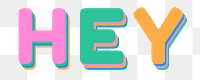 Hey letter pastel colored PNG rounded font 