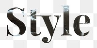 Style word typography font png sticker