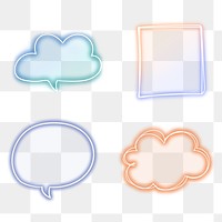 Colorful speech balloon design element set