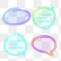 Colorful speech balloon design element set