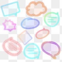 Colorful speech balloon design element collection