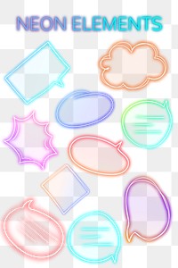 Colorful speech balloon design element collection