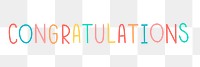 Colorful congratulations typography design element