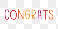 Png congrats multicolored word illustration