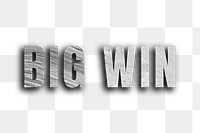 Big win uppercase letters typography design element