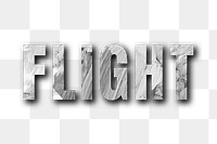 Flight uppercase letters typography design element