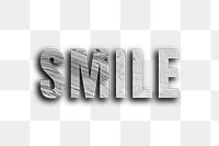 Smile uppercase letters typography design element