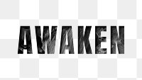 Awaken uppercase letters typography design element