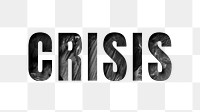 Crisis uppercase letters typography design element
