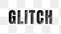 Glitch uppercase letters typography design element