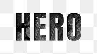 Hero uppercase letters typography design element