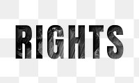 Rights uppercase letters typography design element