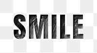 Smile uppercase letters typography design element