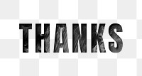 Thanks uppercase letters typography design element