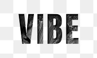 Vibe uppercase letters typography design element