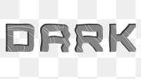 Dark gray dark word topographic typography design element