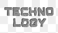 Dark gray technology  word topographic typography design element