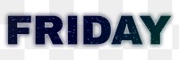 Neon friday transparent png word typography