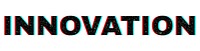 Blurred INNOVATION png black typography word