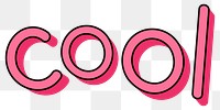 Pink cool typography design element