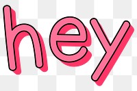 Pink hey typography design element