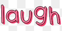 Pink laugh typography design element