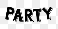 Party png word typography font