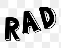 Rad png word typography font