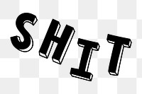 Word shit png text typography font 