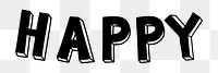 Happy png word typography font