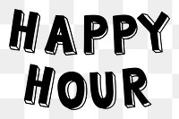 happy hour png word typography font