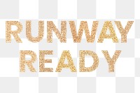 Glittery runway ready typography design element