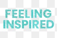 Png Feeling Inspired glittery blue word typography